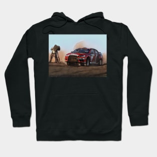 Mitsubishi Lancer Evo X - Rally Cartoon Design Hoodie